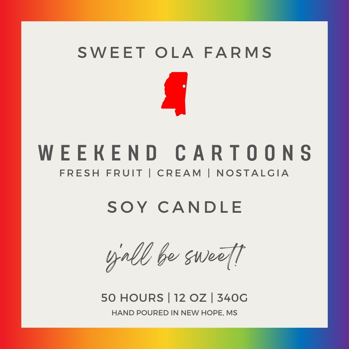 Weekend Cartoons - Hand Poured Soy Candle