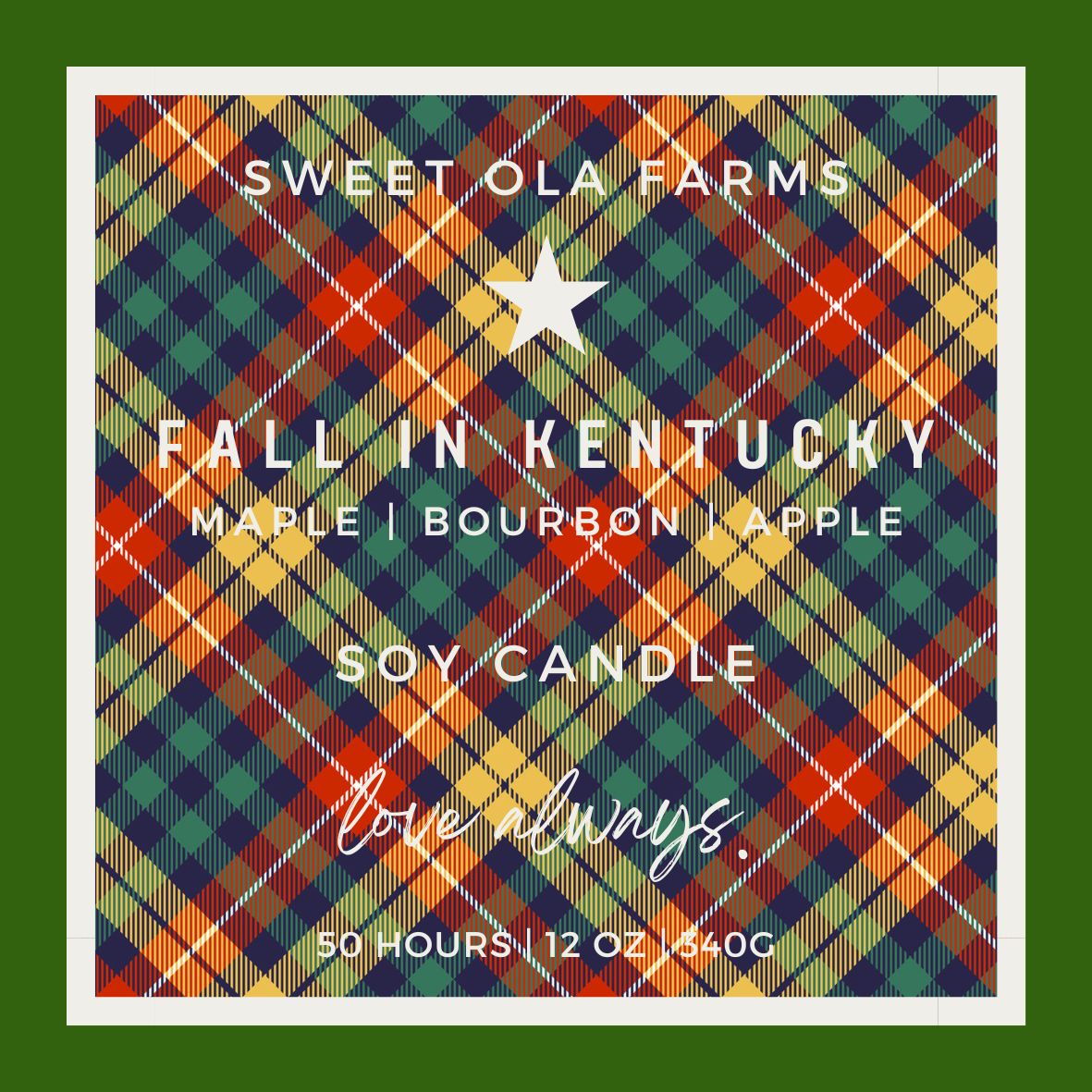 Fall in Kentucky - Hand Poured Soy Candle