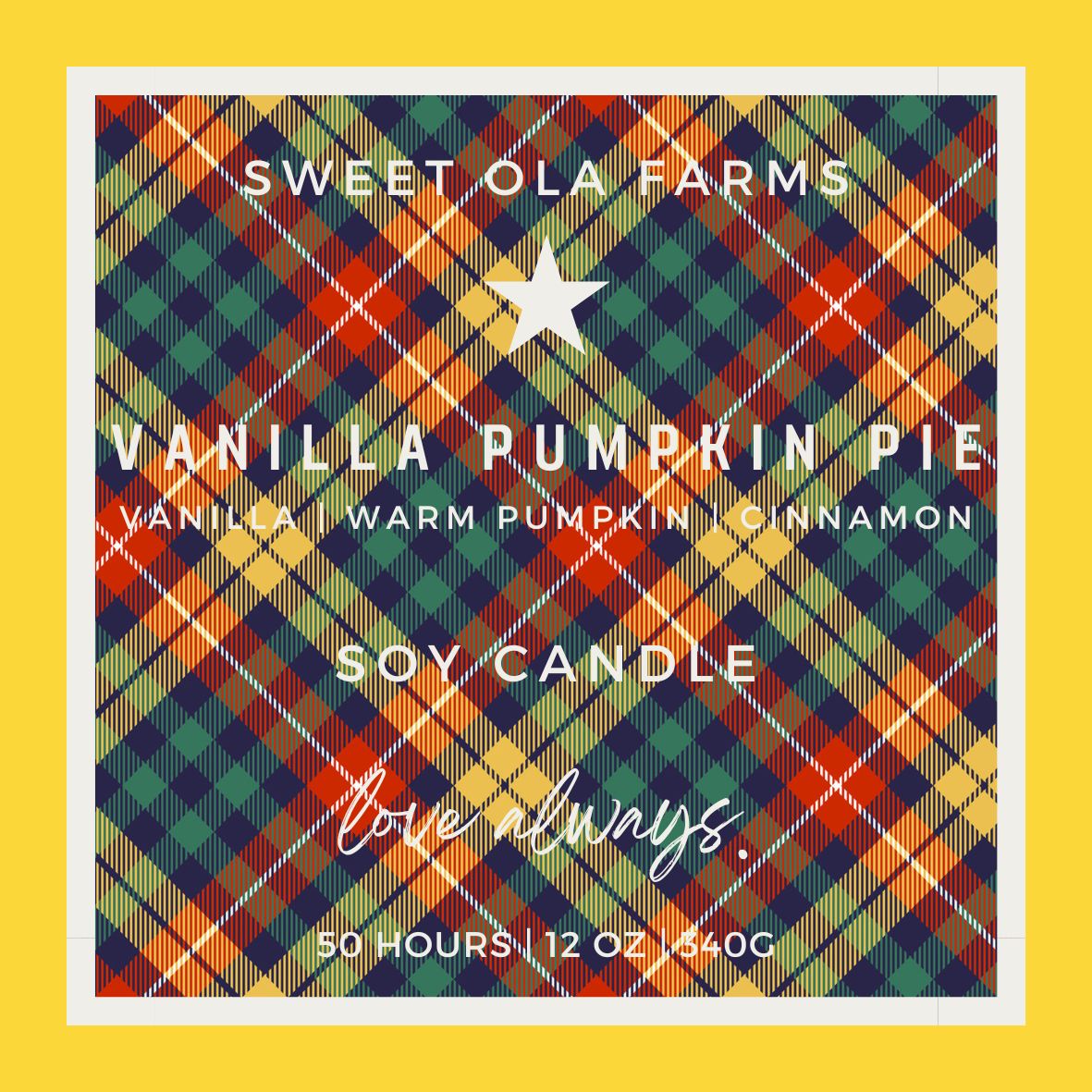 Vanilla Pumpkin Pie - Hand Poured Soy Candle