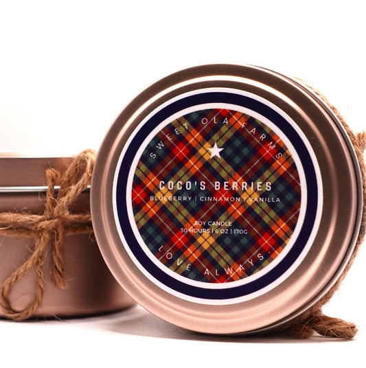 Coco's Berries - Hand Poured Soy Candle (Fall)