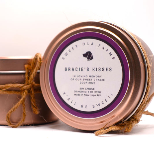 Gracie's Kisses - Hand Poured Soy Candle
